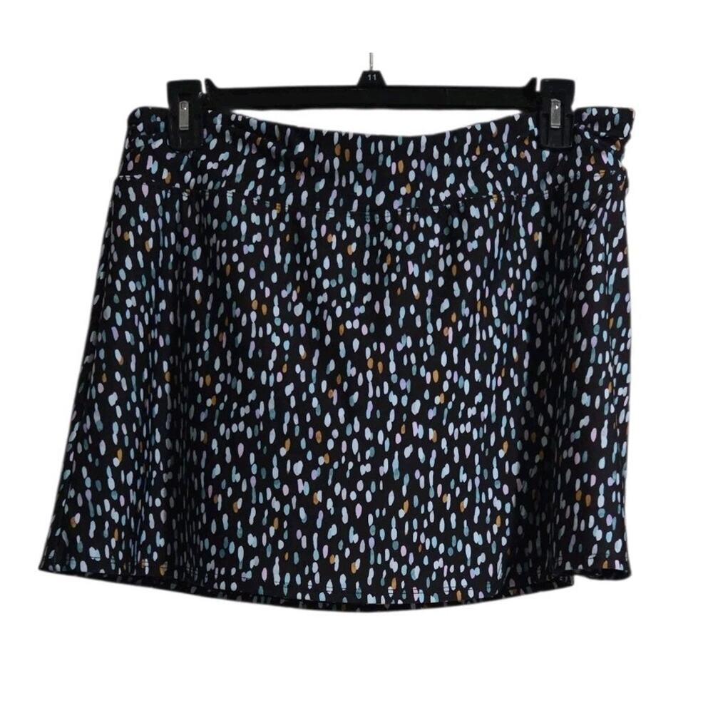 Title Nine Aquamini Skirt Womens Extra Large Black Dot Print Swim Cover Up Beach